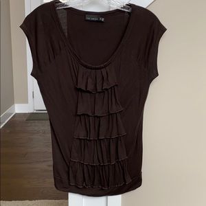 Ruffle front top
